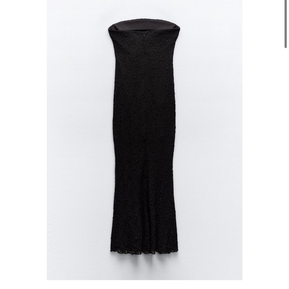 Zara limited edition strapless lace midi dress - Picture 9 of 13